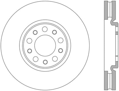 StopTech 13+ Dodge Dart Performance Slotted & Drilled Front Right Rotor