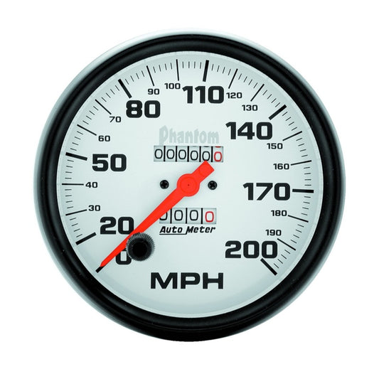 Autometer Phantom 5in 0-200 MPH Mechanical Speedometer