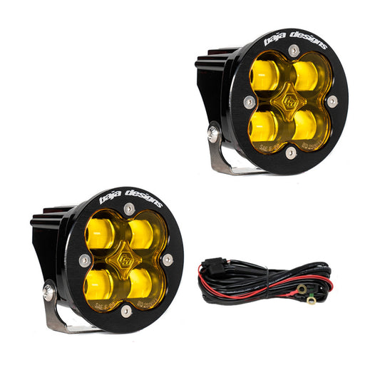 Baja Designs Squadron R SAE LED Spot Light - Amber - Pair