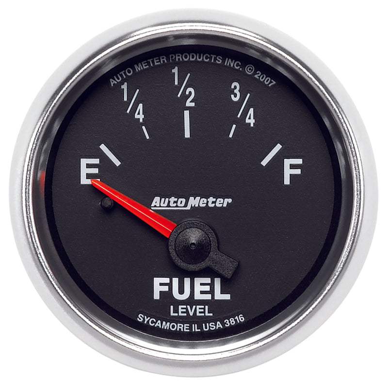 AutoMeter Gauge Fuel Level 2-1/16in. 240 Ohm(e) to 33 Ohm(f) Elec Gs