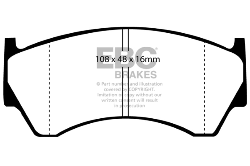 EBC 95-97 Nissan Sentra 1.6 Yellowstuff Front Brake Pads