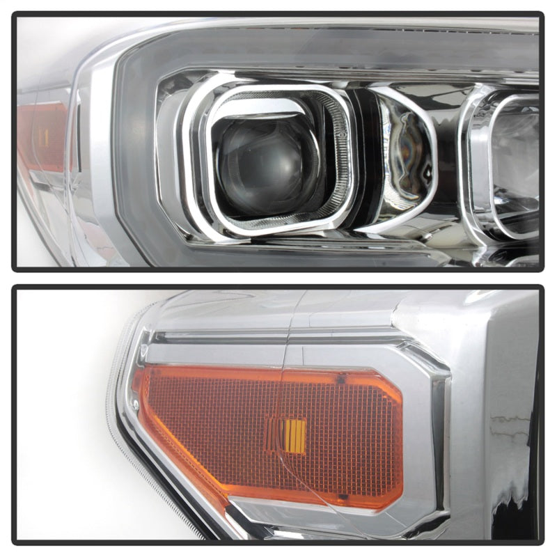 xTune 16-18 Toyota Tacoma SR/SR5 DRL Proj Headlights w/Turn Signal - Chrm (PRO-JH-TTA16-SR-C)