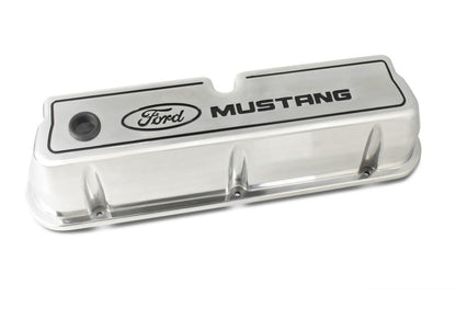 Ford Racing Ford 289/302/351W Die-Cast Valve Covers - Polished w/Black Logo