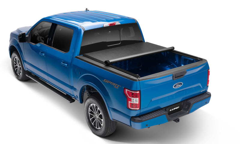 Lund 99-07 Ford F250/F350/F450 Super Duty (8ft bed) Genesis Roll Up Tonneau Cover - Black