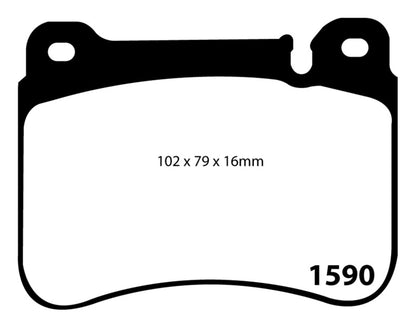 EBC 05-07 Mercedes-Benz C230 (W203) 2.5 Sport Sedan Yellowstuff Front Brake Pads