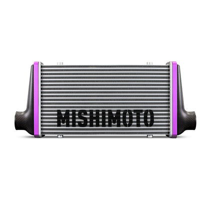 Mishimoto Universal Carbon Fiber Intercooler - Matte Tanks - 525mm Black Core - C-Flow - GR V-Band