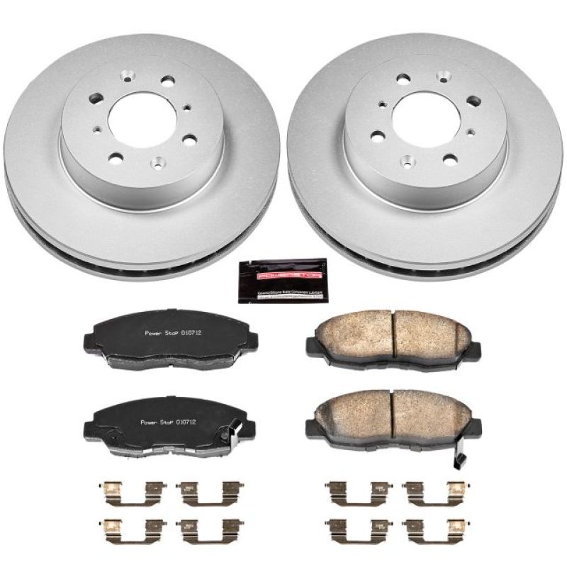 Power Stop 96-05 Honda Civic Front Z17 Evolution Geomet Coated Brake Kit