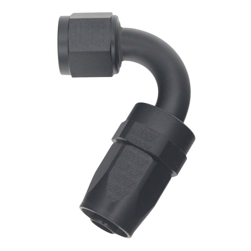 DeatschWerks 8 AN Female Flare Swivel 120-Degree Hose End CPE - Anodized Matte Black