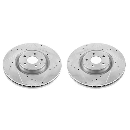 Power Stop 17-18 Audi A6 Front Evolution Drilled & Slotted Rotors - Pair