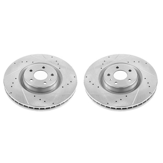 Power Stop 17-18 Audi A6 Front Evolution Drilled & Slotted Rotors - Pair