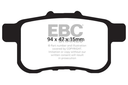 EBC 13+ Honda Accord Coupe 2.4 LX Ultimax2 Rear Brake Pads