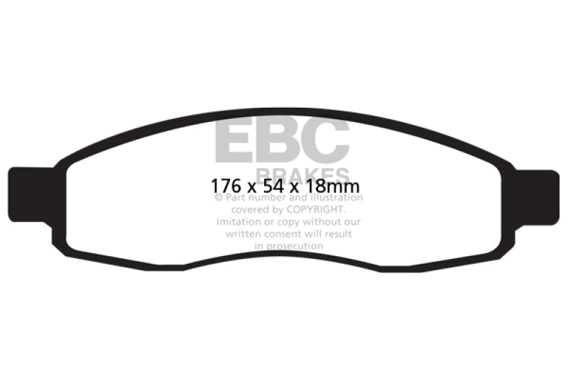 EBC 04-05 Infiniti QX56 5.6 Greenstuff Front Brake Pads