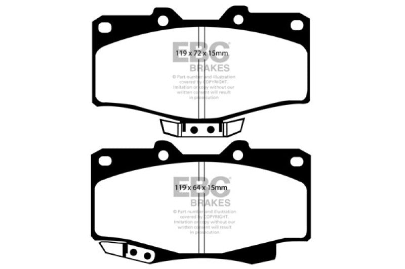 EBC 90-91 Toyota 4 Runner 2.4 Extra Duty Front Brake Pads