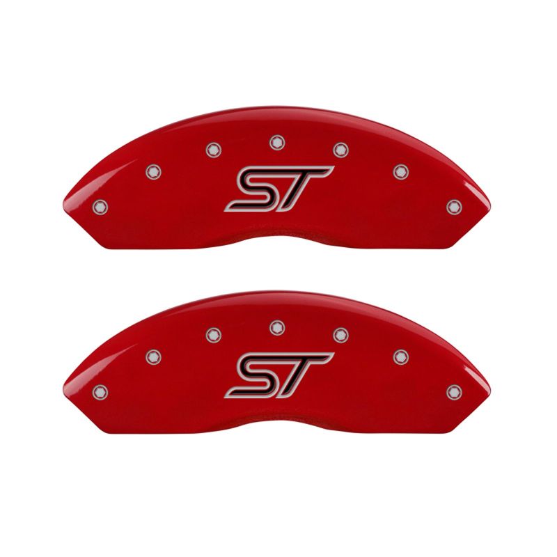 MGP 4 Caliper Covers Engraved Front & Rear ST Red finish silver ch