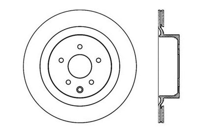 StopTech 13-17 Nissan 370Z Sport Cryo Drilled Right Rear Rotor