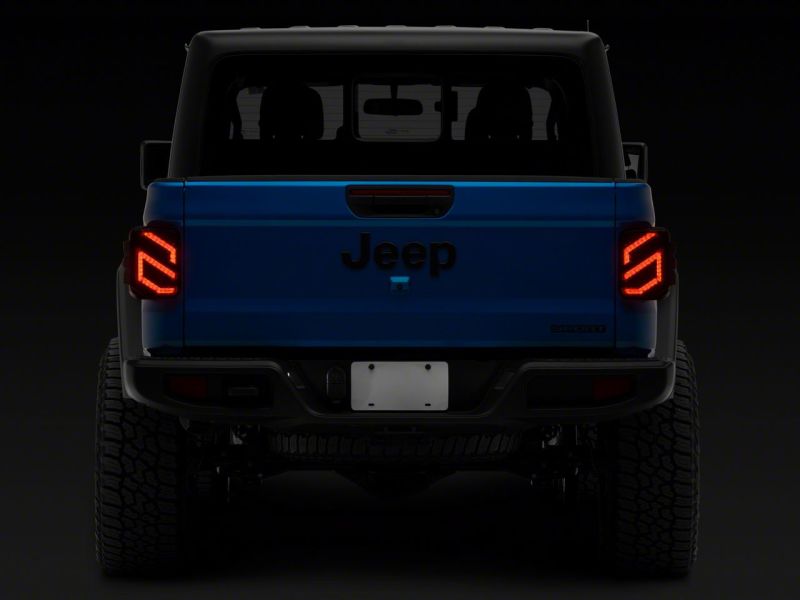 Raxiom 20-23 Jeep Gladiator JT Axial Series LED Tail Lights- Blk Housing (Smoked Lens)