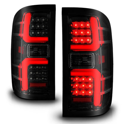 ANZO 15-19 Chevrolet Silverado 2500 HD/3500 HD LED Taillight w/ Sequential Black Housing/Smoke Lens