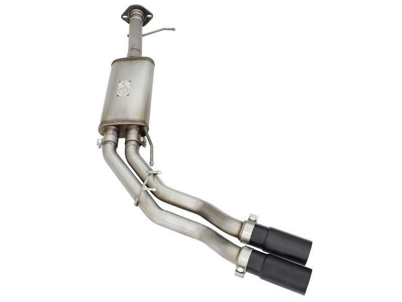 aFe Rebel Series Exhaust SS Front Side Exit CB w/ Black Tips 10-14 Ford F150 Ecoboost V8 6.2L