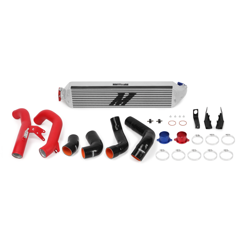 Mishimoto 2016+ Honda Civic 1.5T / 2017+ Honda Civic Si Silver Intercooler Kit w/Red Pipes