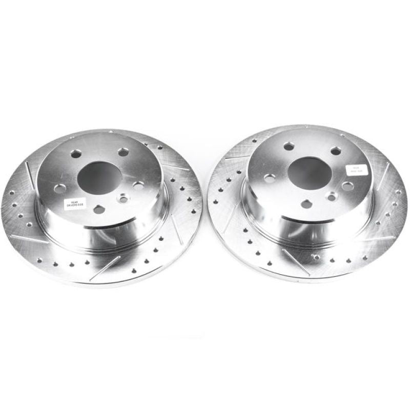 Power Stop 00-04 Toyota Avalon Rear Evolution Drilled & Slotted Rotors - Pair