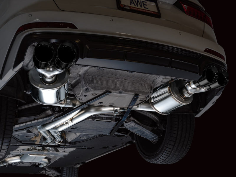 AWE Tuning 19-23 Audi C8 S6/S7 2.9T V6 AWD Touring Edition Exhaust - Diamond Black Tips