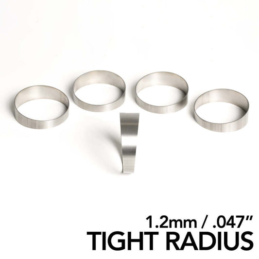 Ticon Industries 2.13in Diameter 1.25D Tight Radius 1.2mm/.047in Titanium Pie Cut - 5pk