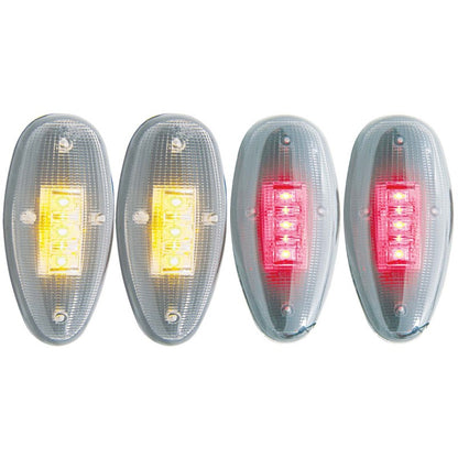 ANZO 1999-2014 Chevrolet Silverado 3500 LED Fender Light Kit Clear 2pc Amber / 2pc Red