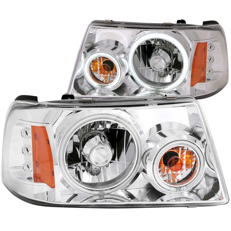 ANZO 2001-2011 Ford Ranger Projector Headlights w/ Halo Chrome (CCFL) 1 pc