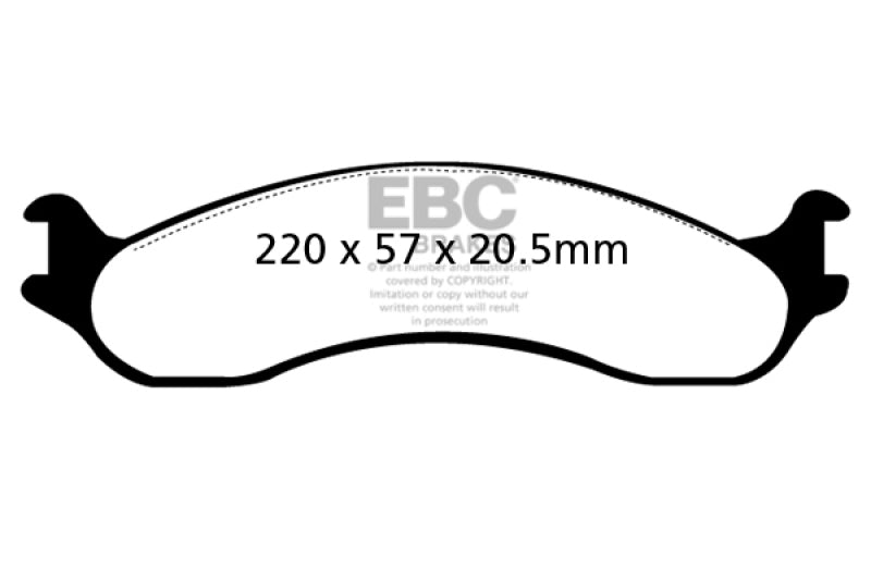 EBC 98-03 Dodge B250 B2500 Cargo 2500 Van 3/4 Ton Yellowstuff Front Brake Pads