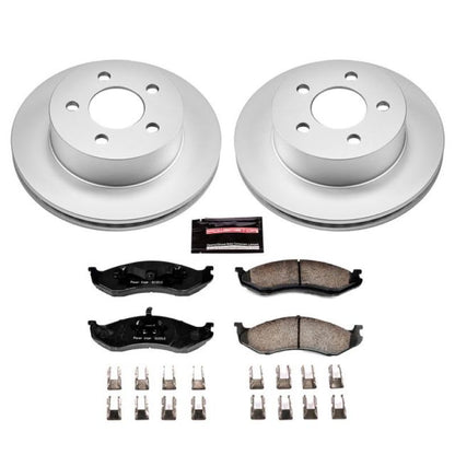 Power Stop 99-01 Jeep Cherokee Front Z17 Evolution Geomet Coated Brake Kit