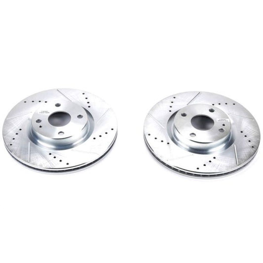 Power Stop 17-19 Fiat 124 Spider Front Evolution Drilled & Slotted Rotors - Pair