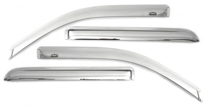 AVS 07-18 Toyota Tundra Double Cab Ventvisor Front & Rear Window Deflectors 4pc - Chrome