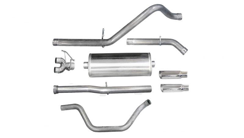 Corsa 2011-2013 Chevrolet Silverado Crew Cab/Short Bed 1500 6.2L V8 Polished Sport Cat-Back Exhaust