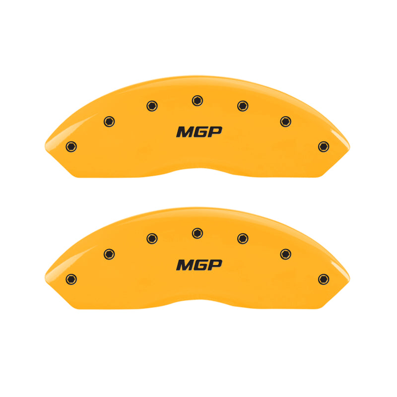 MGP 4 Caliper Covers Engraved Front & Rear MGP Yellow Finish Black Characters 2008 Ford F-150