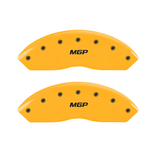 MGP 4 Caliper Covers Engraved Front & Rear MGP Yellow Finish Black Characters 2008 Ford F-150