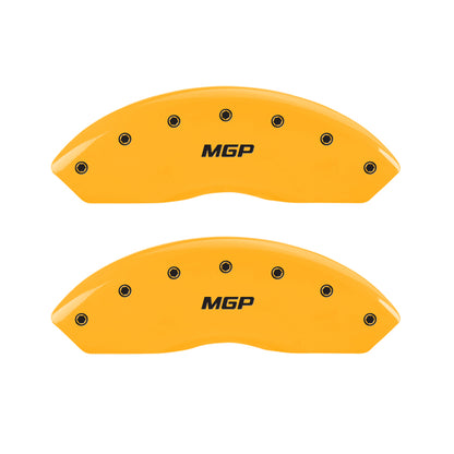 MGP 4 Caliper Covers Engraved Front & Rear MGP Yellow Finish Black Characters 2000 Ford F-150