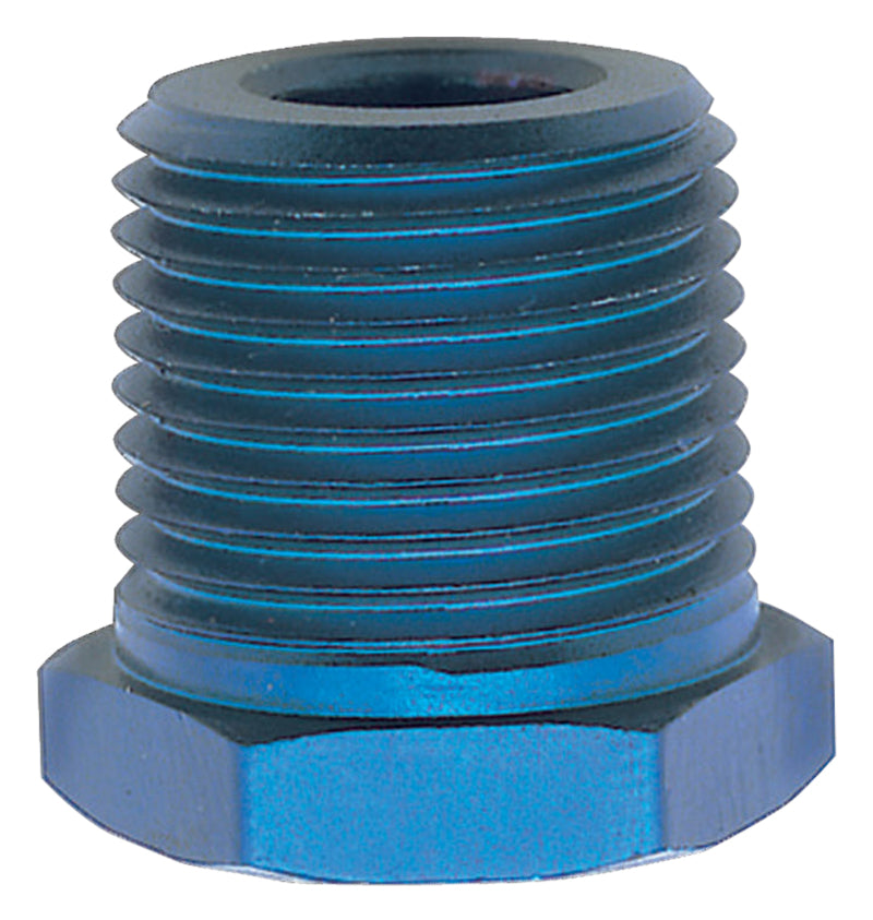Russell Performance 1/2in Male to 3/8in Female Pipe Bushing Reducer (Blue)