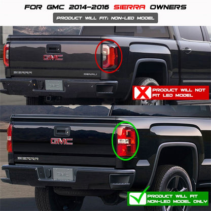 Spyder GMC Sierra 14-16 LED Tail Lights Red Clear ALT-YD-GS14-LBLED-RC