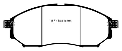 EBC 06-09 Infiniti FX35 3.5 Greenstuff Front Brake Pads