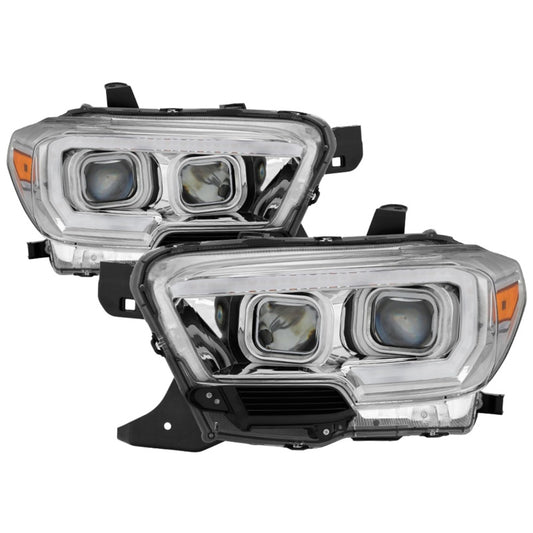 xTune 16-18 Toyota Tacoma SR/SR5 DRL Proj Headlights w/Turn Signal - Chrm (PRO-JH-TTA16-SR-C)