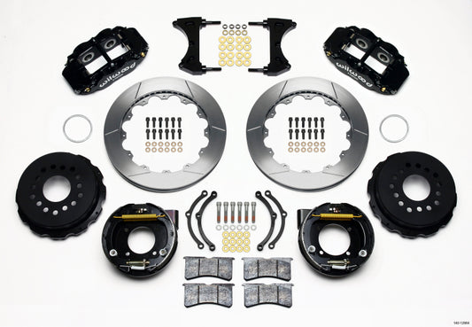 Wilwood Narrow Superlite 4R Rear P-Brk Kit 12.88in Chevy 12 Bolt w/ C-Clips