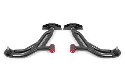 BMR Suspension 05-14 Ford Mustang Lower A-Arms - Black Hammertone - Non-Adjustable