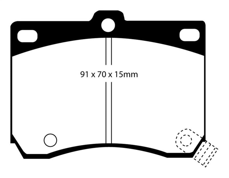 EBC 91-96 Ford Escort 1.8 Yellowstuff Front Brake Pads