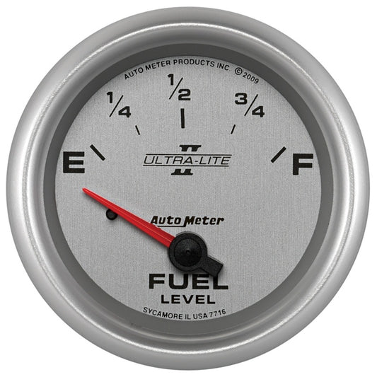 AutoMeter Gauge Fuel Level 2-5/8in. 240 Ohm(e) to 33 Ohm(f) Elec Ultra-Lite II