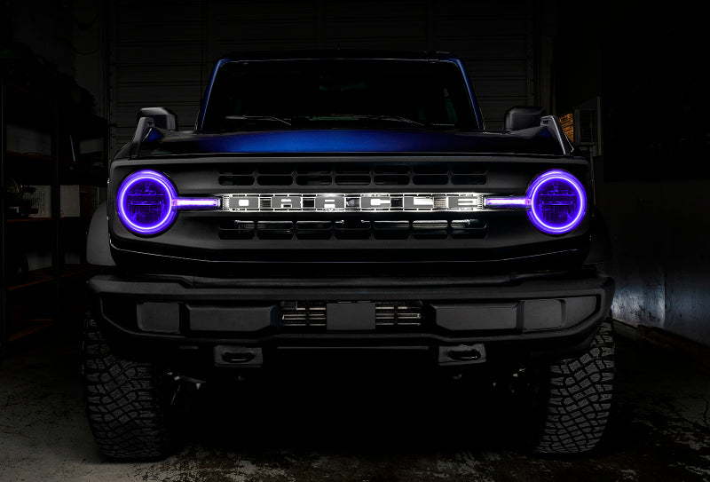 Oracle 2122 Ford Bronco Headlight Halo Kit w/DRL Bar  Base Headlights w/Simple Control