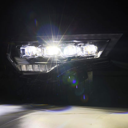 AlphaRex 14-22 Toyota 4Runner (2021 Req. Conv) NOVA LED Proj HL Blk w/Actv Light & Seq. Sig + SB DRL