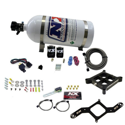 Nitrous Express 4150 Single Entry Crossbar Plate RNC Nitrous Kit (250-750HP) w/10lb Bottle