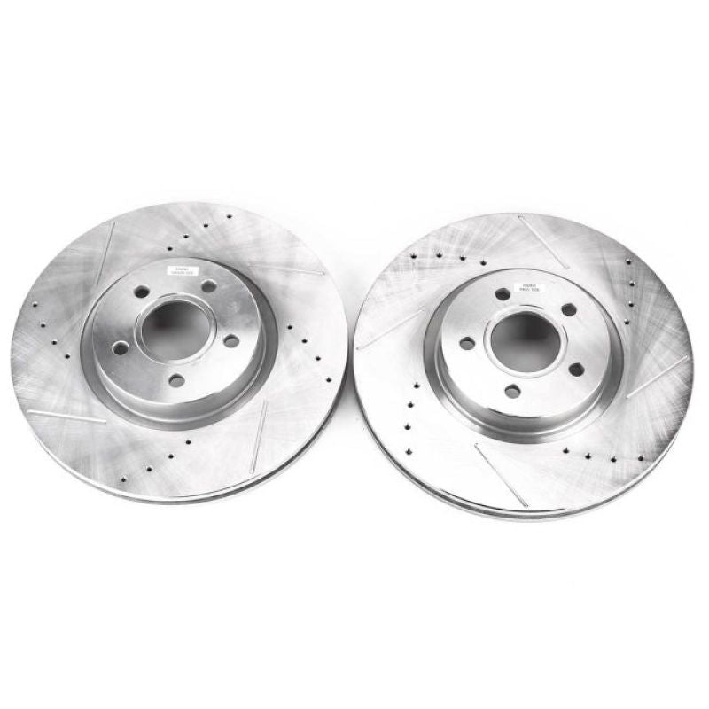 Power Stop 13-19 Ford Escape Front Evolution Drilled & Slotted Rotors - Pair