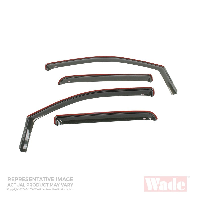 Westin 2007-2018 Jeep Wrangler Unlimited 4dr Wade In-Channel Wind Deflector 4pc - Smoke