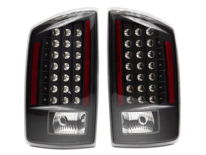 Raxiom 07-08 Dodge RAM 1500 LED Tail Lights- Blk Housing (Clear Lens)